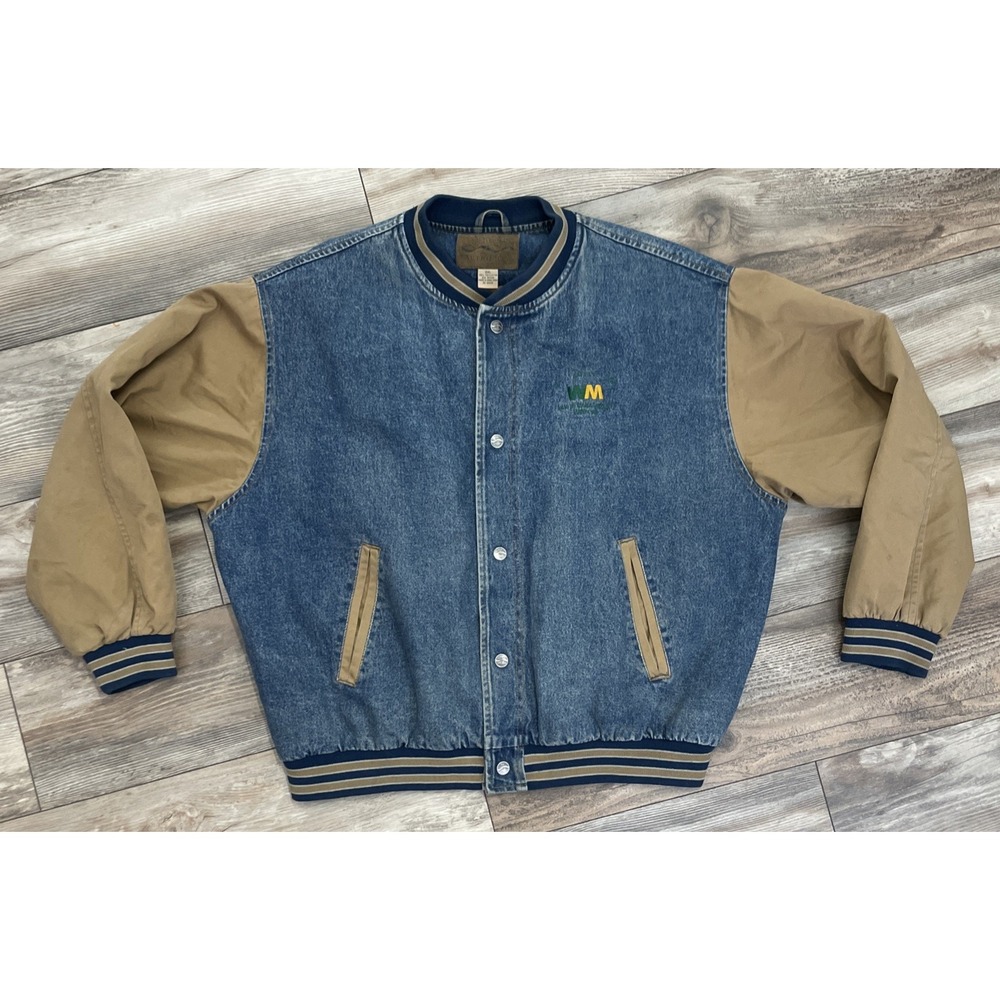 Vintage Port Authority‎ Waste Management Men's Denim Employee Jacket Size 3XL